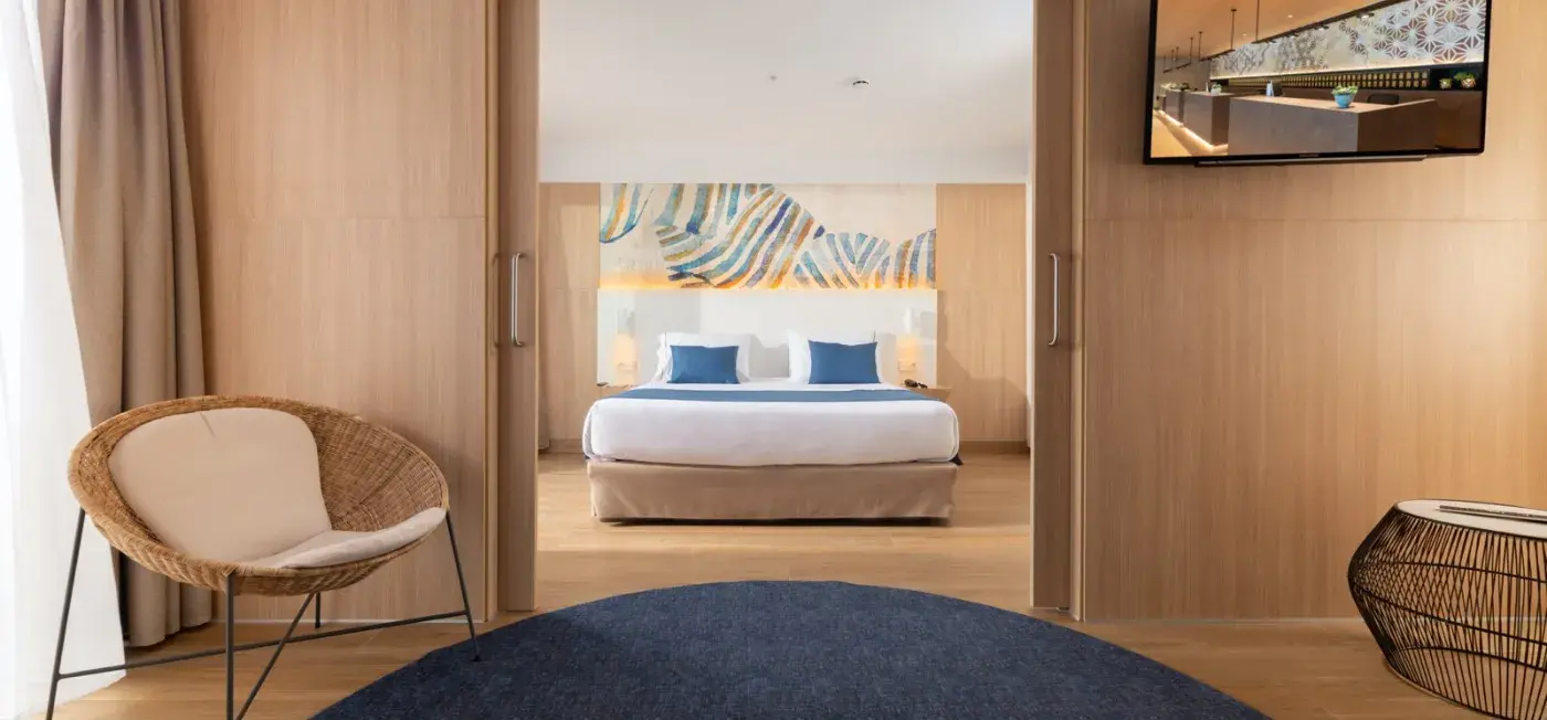 Bedroom view of L'Azure Hotel Girona, Spain